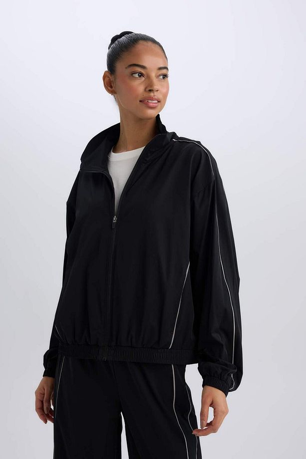 DeFactoFit Oversize Geniş Kalıp Cepli Dokuma Sporcu Fermuarlı Hırka C9625AX25SP - 4