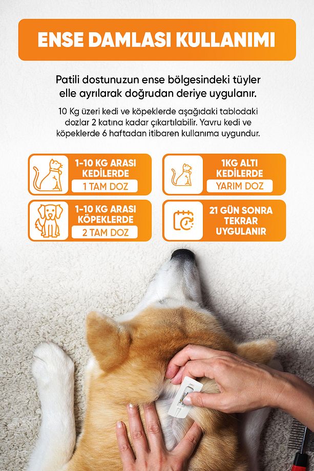 Kedi Köpek Damlası Dış Parazit Pire Kene Bit ve Deri Bakımı İçin Bitkisel Damla - 4 Tüp - 3