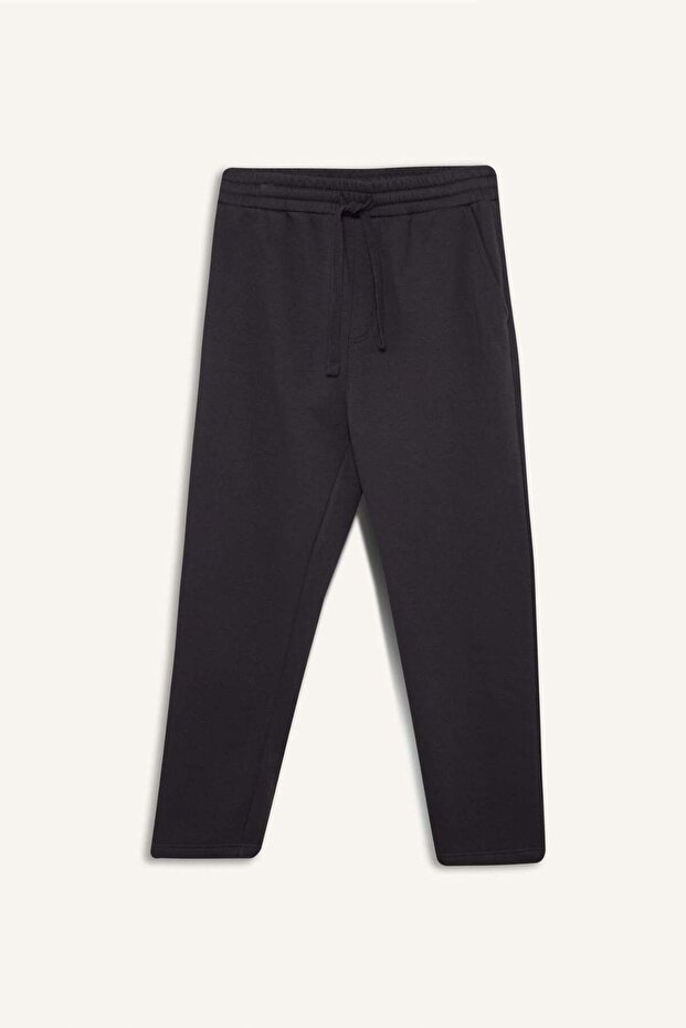 Regular Fit Eşofman Altı İçi Polarlı Basic Düz Cepli Beli Bağcıklı Düz Paça D7836AX25SP - 7