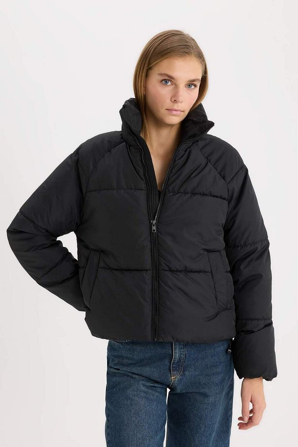 Regular Fit Şişme Mont Fermuarlı Cepli E7385AX24WN - 4