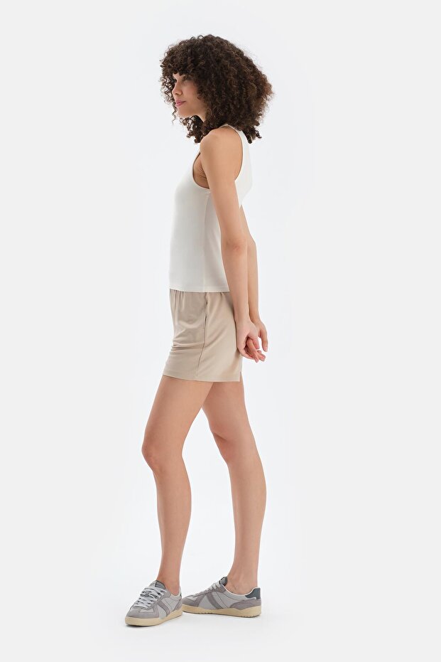 Ekru Halter Yaka Atlet - 3