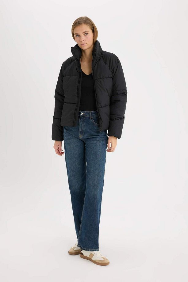 Regular Fit Şişme Mont Fermuarlı Cepli E7385AX24WN - 2