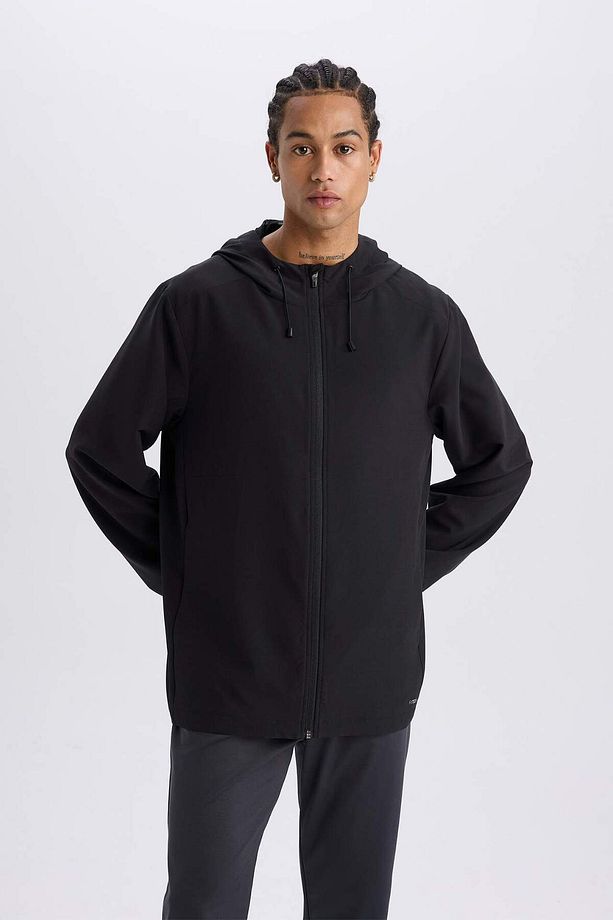 DeFactoFit Regular Fit Kapüşonlu File Astarlı Fermuarlı Mevsimlik Baharlık Mont D6179AX25SP - 7