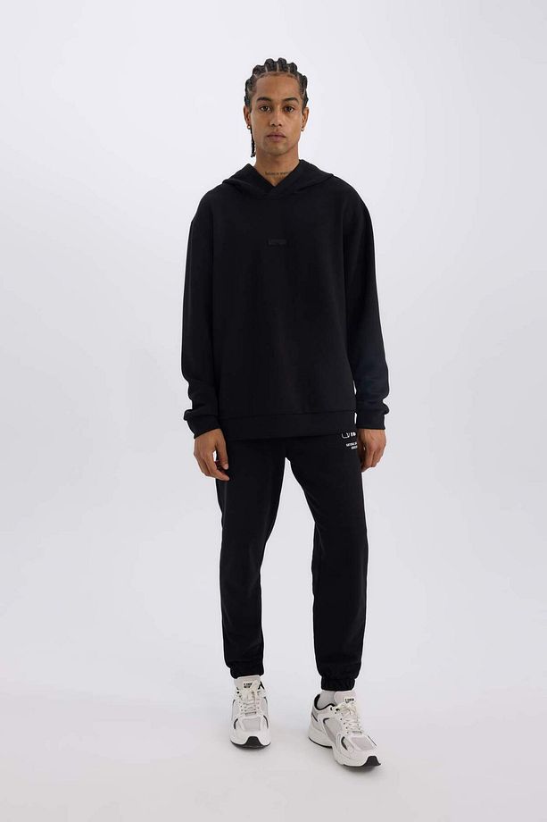 DeFactoFit NBA Wordmark Kalın Jogger Eşofman Altı Standart Fit Cepli Lastikli Paça D6576AX25SP - 3