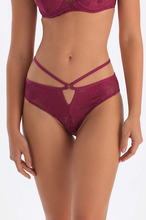 Mürdüm Dantelli Hıpster Külot - 1