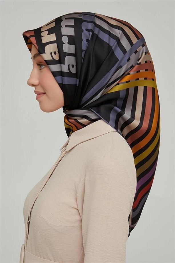 Nostalji Serisi Twill İpek Eşarp 8242D-09 - 6