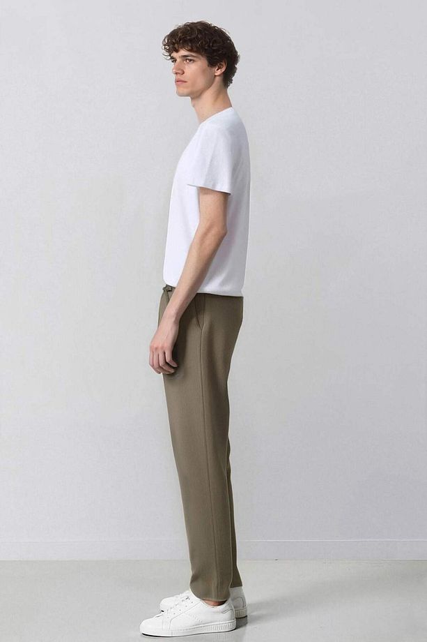 %100 Pamuk Regular Fit Normal Kesim Yazlık Dokuma Kanvas Jogger Pantolon D6260ax25sp - 4