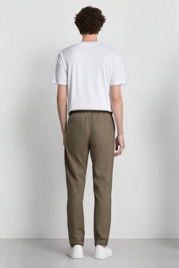%100 Pamuk Regular Fit Normal Kesim Yazlık Dokuma Kanvas Jogger Pantolon D6260ax25sp - 7