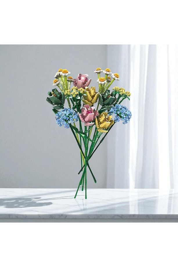 BLX Flower Set Çiçek Buketi 926 Parça Blok Yapım Seti - 5