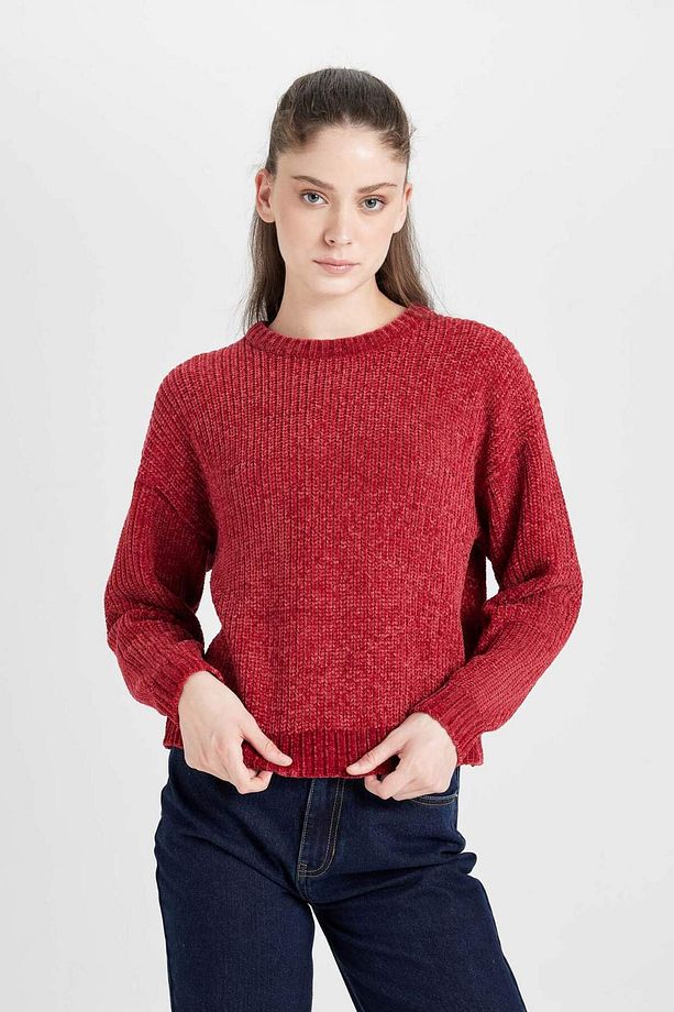 Regular Fit Bisiklet Yaka Triko Kazak C6227AX24CW - 4