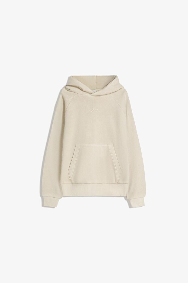 Boxy fit kapüşonlu sweatshirt - 2