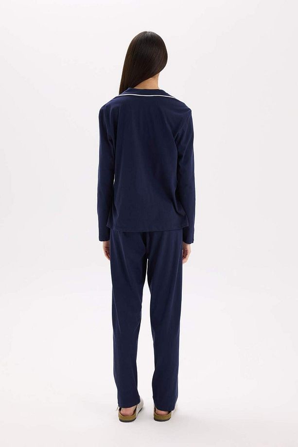 Pijama Takımı Regular Fit Uzun Kollu Üst Uzun Altı-Fall in Love E2246AXNS - 7