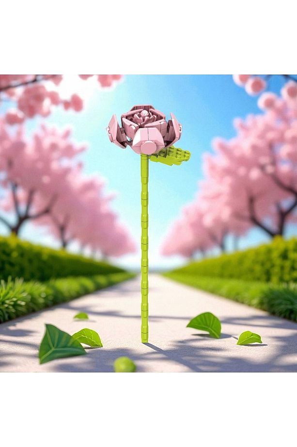 BLX Flower Set Tekli Gül 101 Parça Blok Yapım Seti - 3
