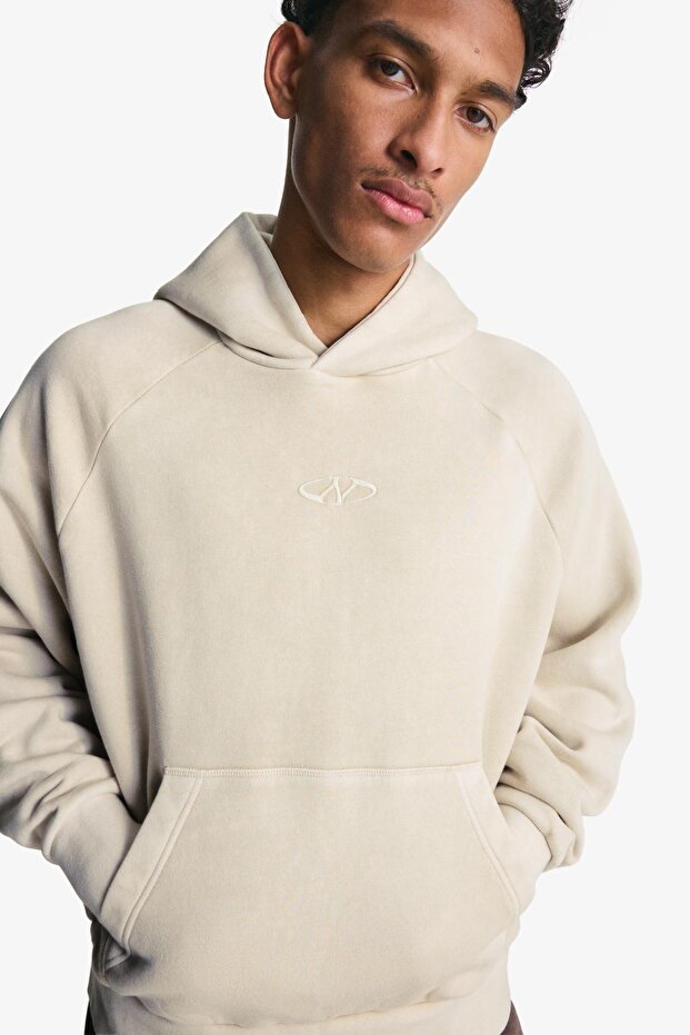 Boxy fit kapüşonlu sweatshirt - 4