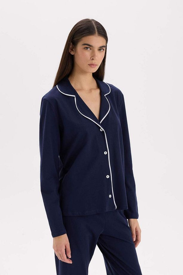 Pijama Takımı Regular Fit Uzun Kollu Üst Uzun Altı-Fall in Love E2246AXNS - 3