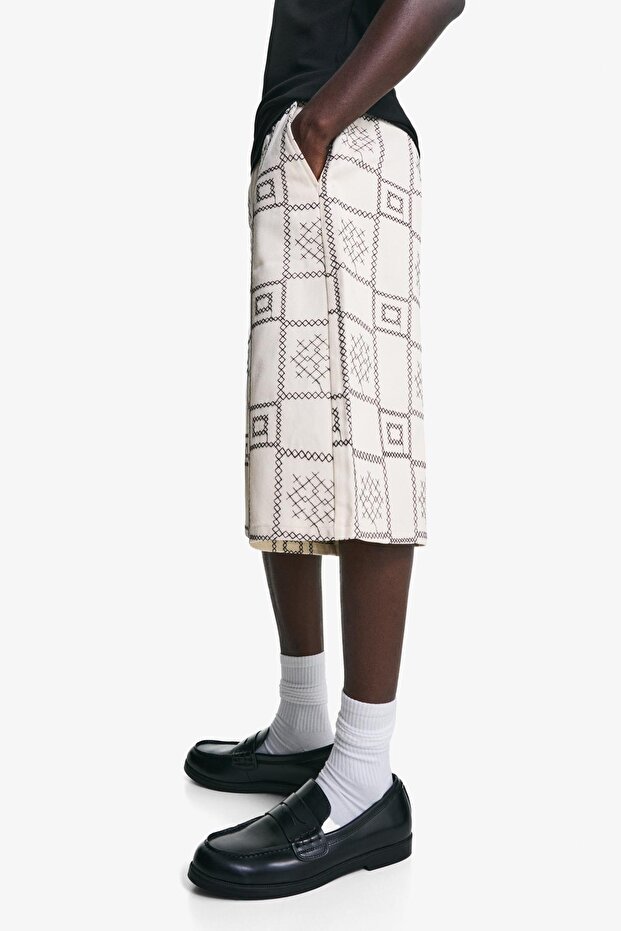 Baggy fit bermuda - 4