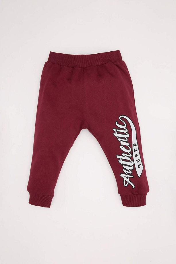 Erkek Bebek 2'li Takım Kapüşonlu Baskılı Sweatshirt Beli Lastikli Eşofman Altı D7692A524WN - 2