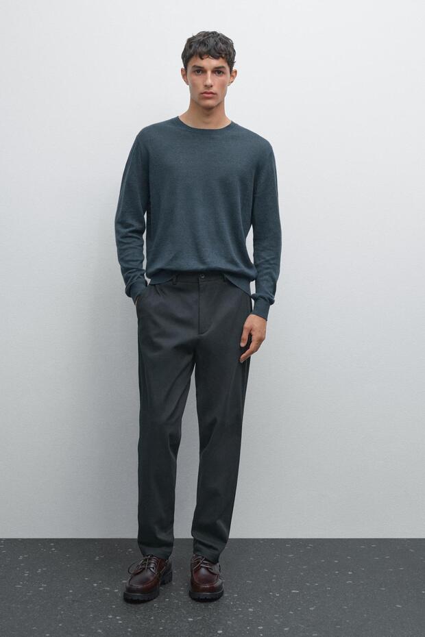 Pamuk karışımlı yarı jogger pantolon - 1