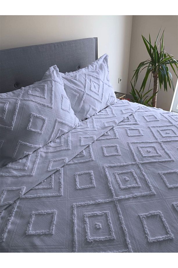 Iskandinav Çift Kişilik Yatak Örtüsü Takımı 240x250 - GRİ - - 1