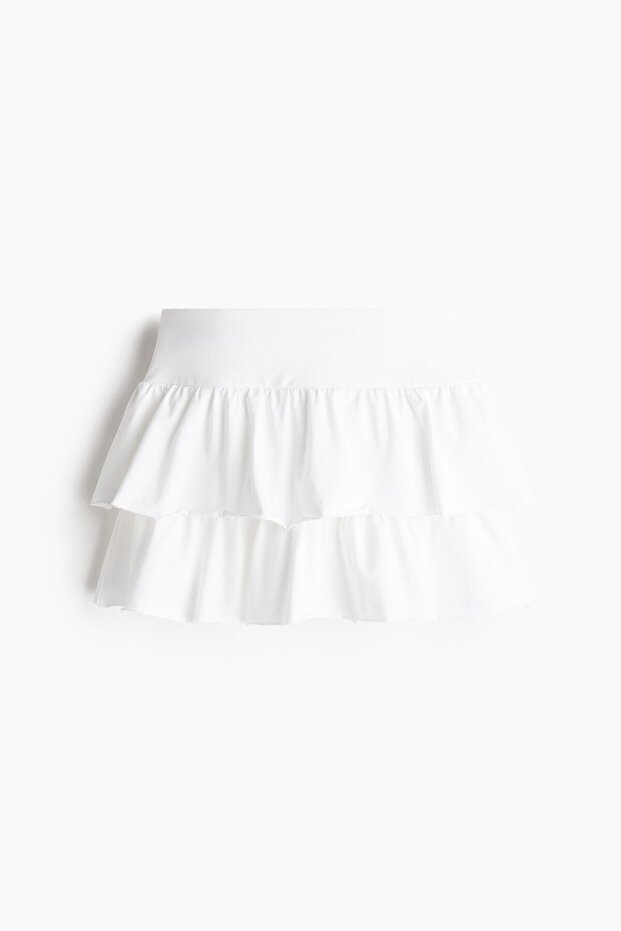 Katlı Mini Jarse Etek - 3