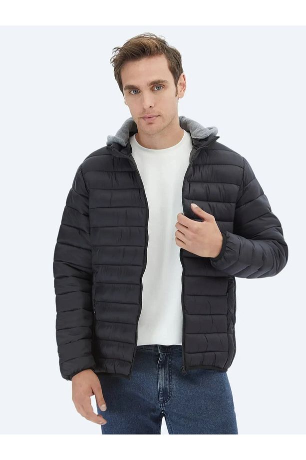 Siyah Regular Fit Casual Dokuma Mont - 3