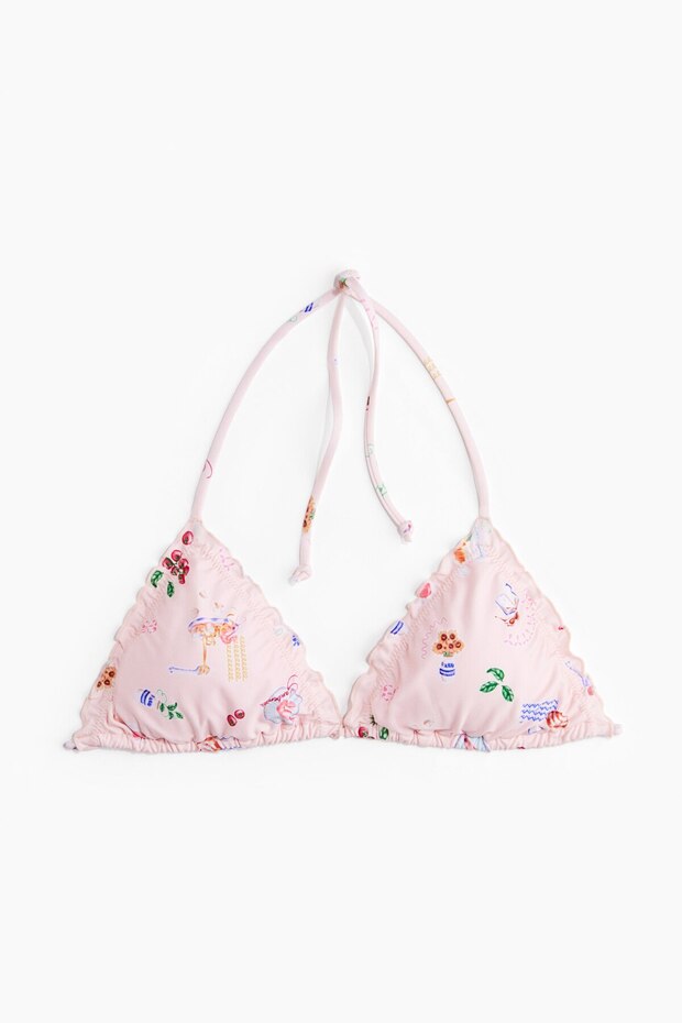 Dolgulu Üçgen Bikini Üstü - 4