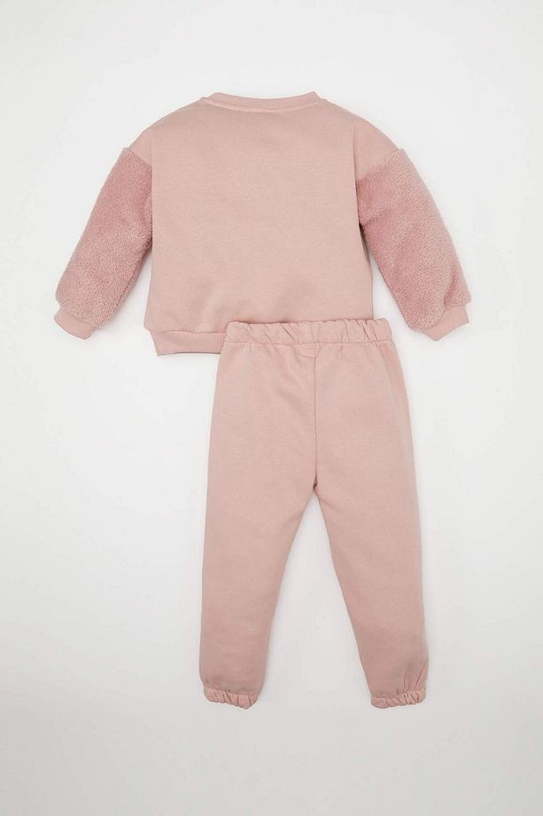 Kız Bebek 2'li Takım Unicorn Baskılı Bisiklet Yaka Sweatshirt Eşofman Altı B3097A524AU - 5