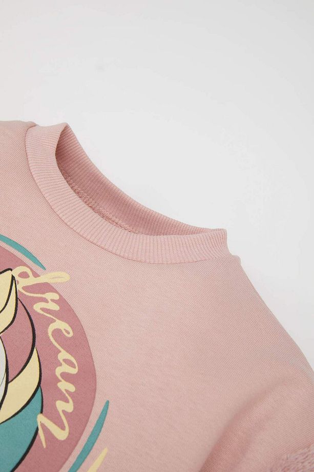 Kız Bebek 2'li Takım Unicorn Baskılı Bisiklet Yaka Sweatshirt Eşofman Altı B3097A524AU - 3