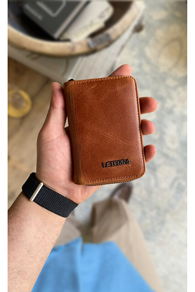 Hakiki Deri Fermuarlı Cüzdan - 3