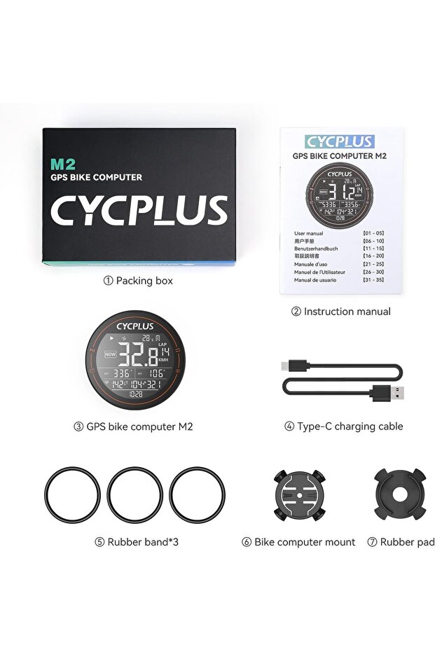 GPS Bike Computer M2, Wireless Cycling Computer, ANT+ Bluetooth Mini Speedometer Odometer - 8