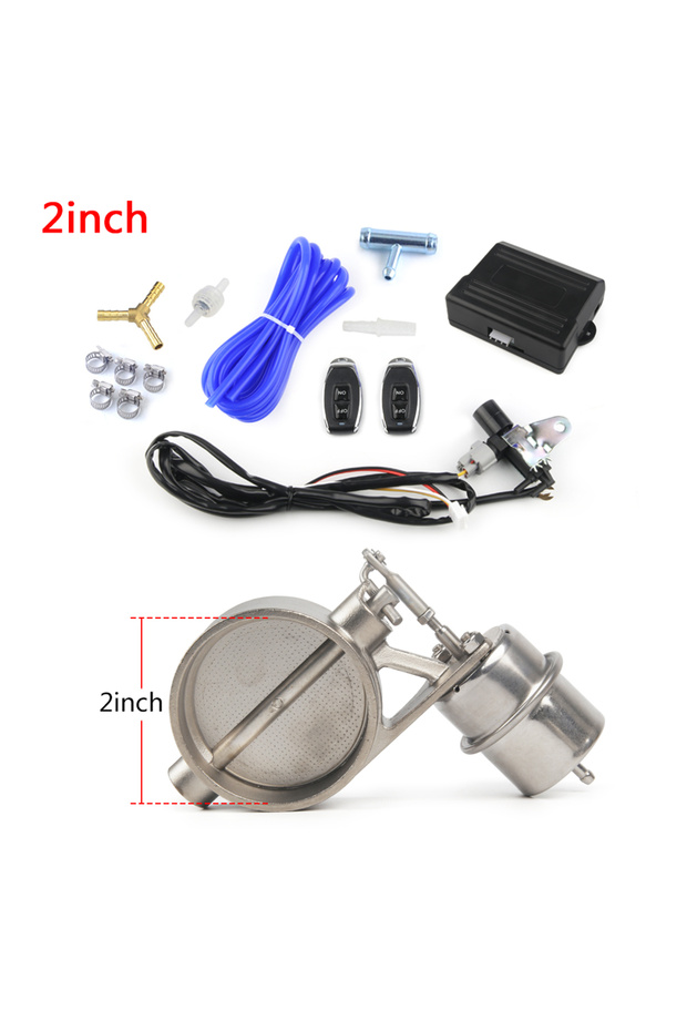 2inch(50mm) Exhaust Control Valve Set With Vacuum Actuator CUTOUT 2 2.36 2.5 2.75 3 3.5inch Pipe CLO
