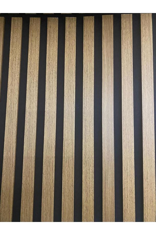 50x50cm 1 Adet Dekoratif Akustik Panel 3mm Keçe Ve 8mm Mdflam Duvar Çıtası Paneli Isı ve Ses Yalıtım - 4