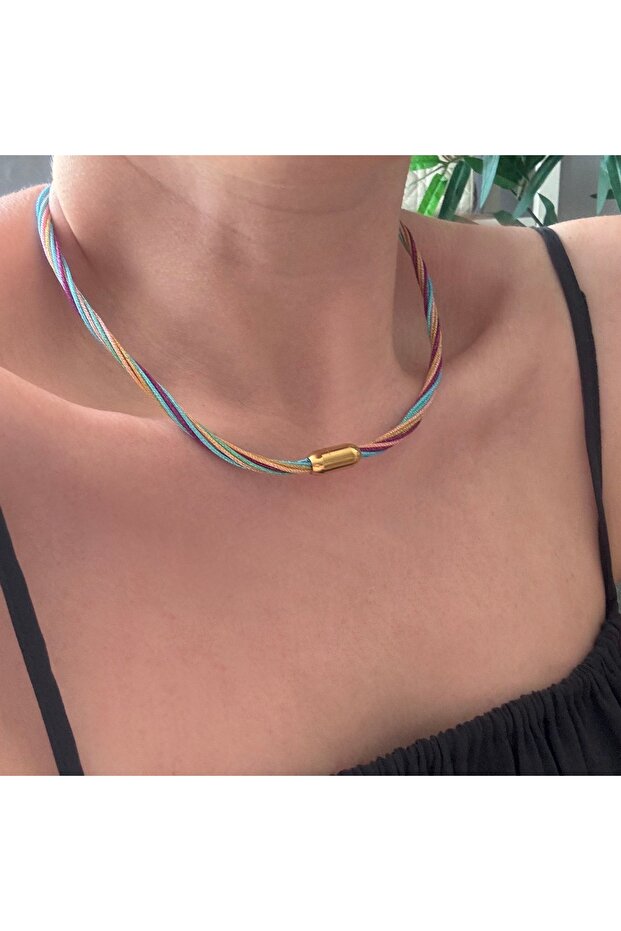 Çelik Mıknatıslı İp Kolye - 1