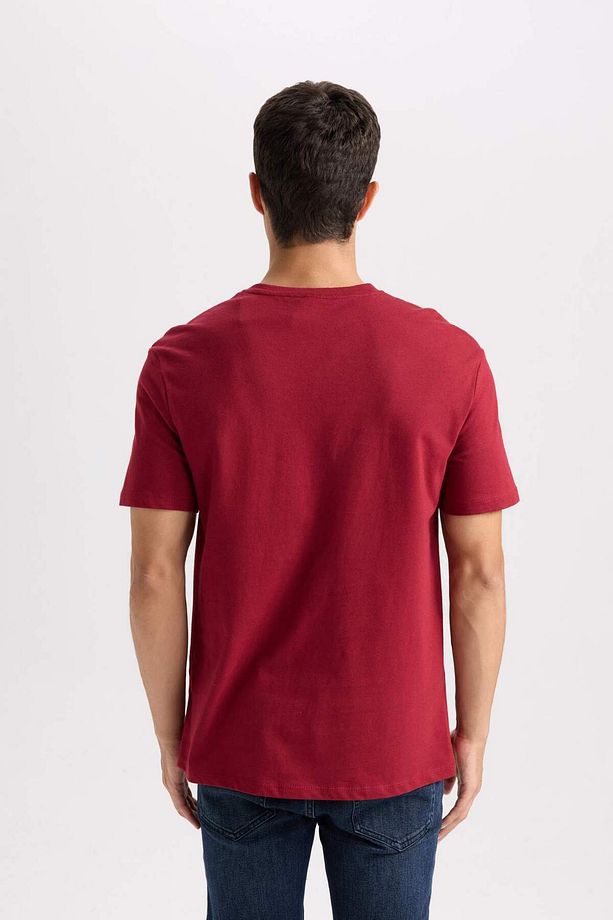 %100 Pamuk New Regular Fit Bisiklet Yaka Basic Düz Kısa Kollu Tişört E1091AXNS - 6