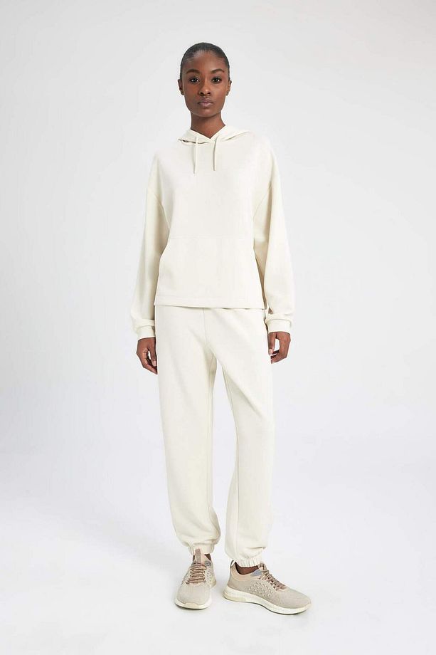 DeFactoFit Oversize Geniş Kalıp Modal Kapüşonlu Kanguru Cepli Sporcu Sweatshirt B5206AX24AU - 5