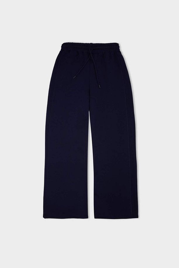 Standart Fit Jogger Kalın Kışlık Eşofman Altı Basic Düz Beli Lastikli Geniş Paça Uzun Boy D6274AX24A - 7