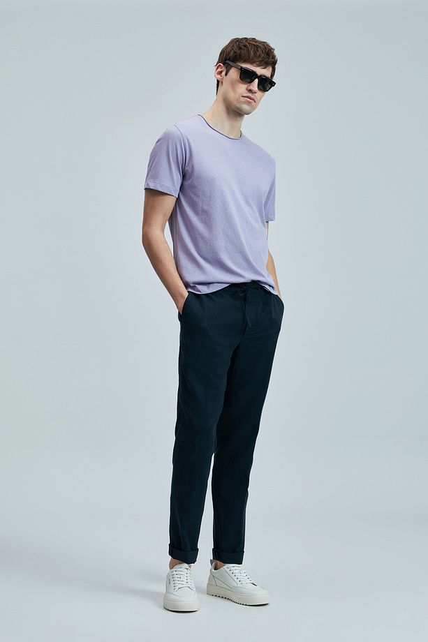Junya Erkek Basic Tişört Lila - 4
