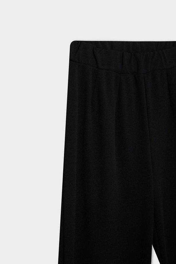 Pantolon Straight Fit Lastikli Bel Piliseli Basic Düz D4405AX24WN - 7