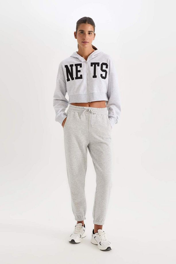 DeFactoFit NBA Brooklyn Nets Crop Kalın Fermuarlı Sweatshirt D2362AX24AU - 2
