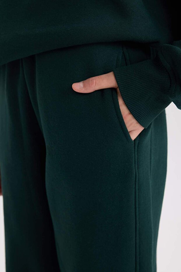 Standart Boy Jogger Kalın Eşofman Altı Basic Düz Beli Paçası Lastikli Cepli D9934AX24WN - 6