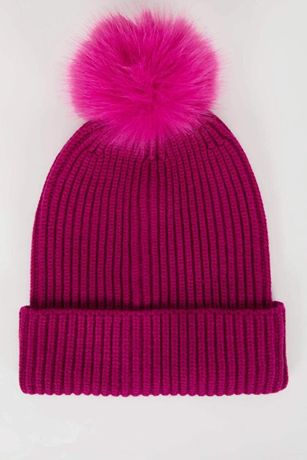 Girl's Pompom Beret C7643A824Wn