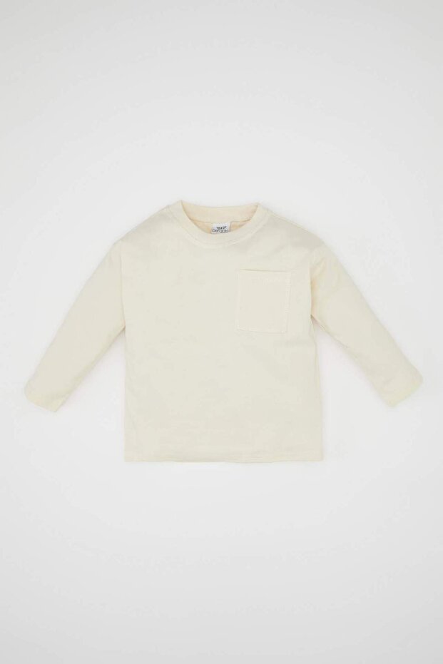 Baby Boy Crew Neck Long Sleeve Basic Plain T-Shirt D0695A524Au