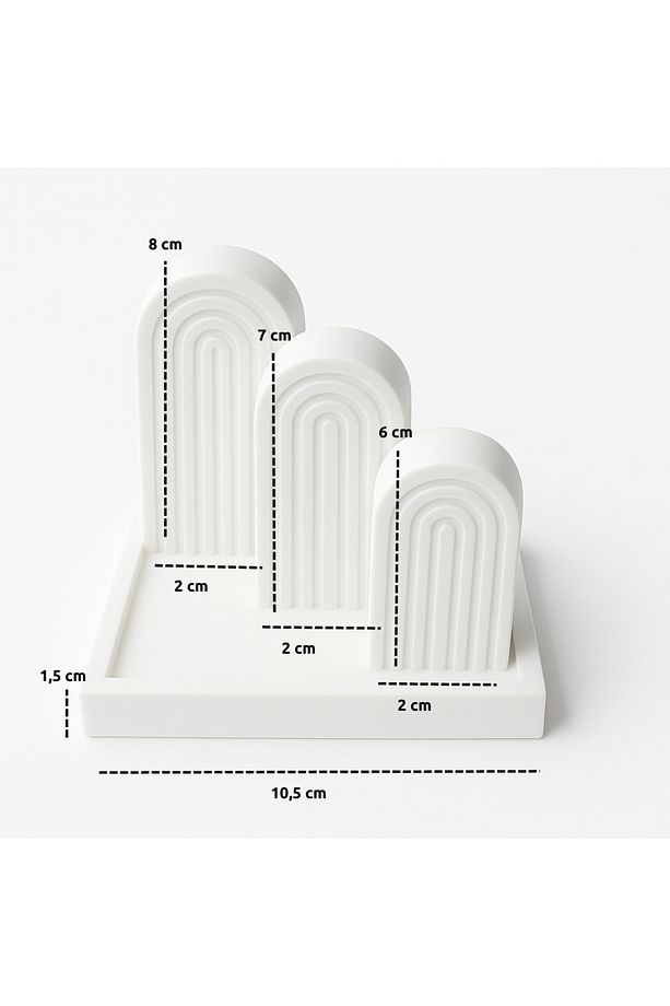 Bohem İskandinav Tarzı 4'lü Gökkuşağı Dekoratif Obje Seti | Minimal Tasarım - 4