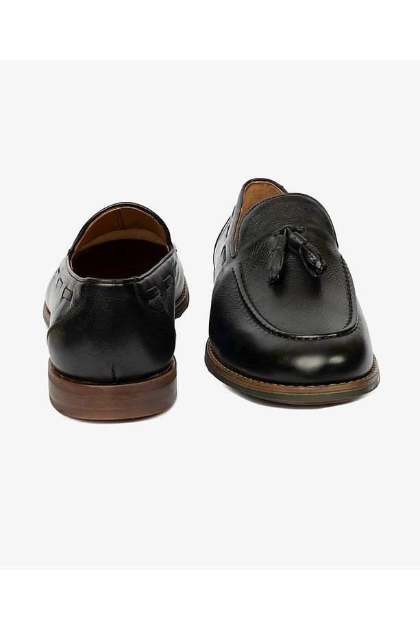 Erkek Siyah Hakiki Deri Loafer Ayakkabı 4Y1UA64510 - 7