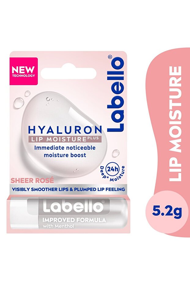 Lip Moisture Hyaluron Sheer Rose 5.2g – Hydrating Tinted Lip Balm