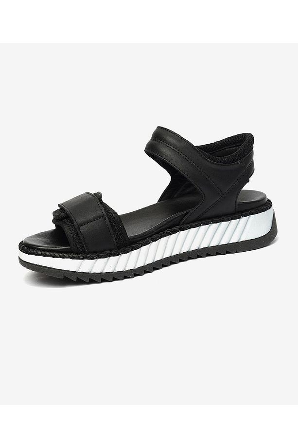 Kadın Siyah Hakiki Deri Sandalet 4Y2CS33690 - 3