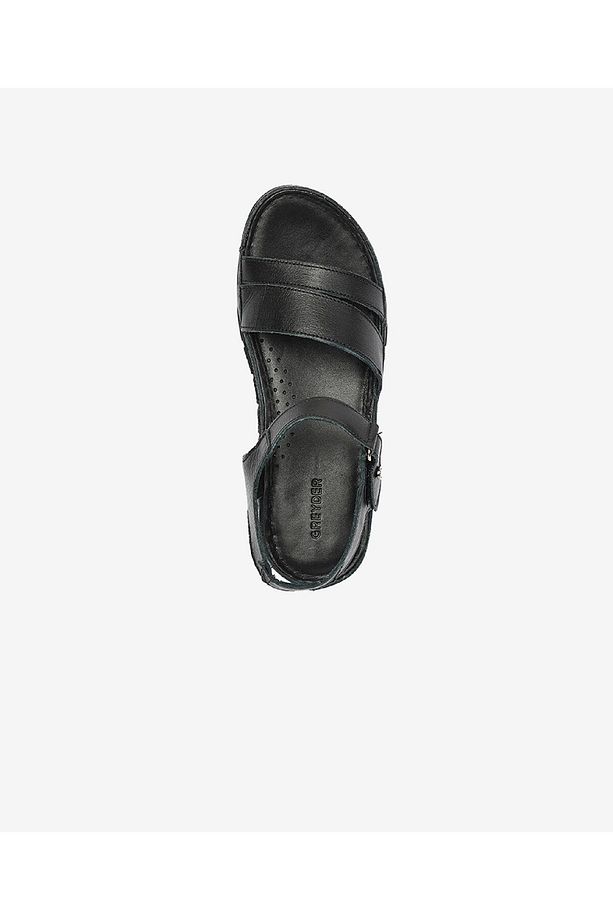 Kadın Siyah Hakiki Deri Sandalet 4Y2FS57472 - 4