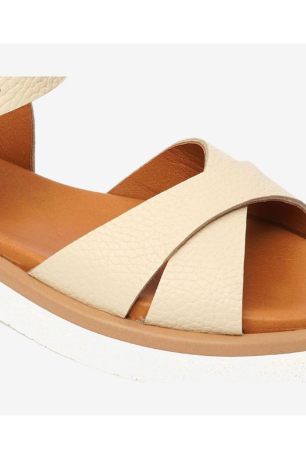 Kadın Bej Hakiki Deri Sandalet 4Y2CS59006 - 5