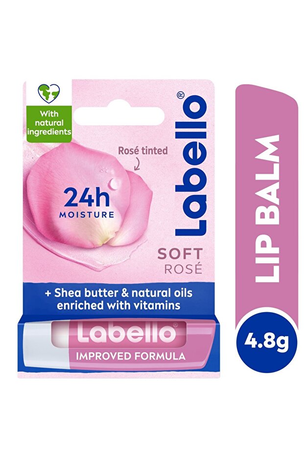 Lip Balm Moisturising Lip Care Soft Rose 4.8g – Nourishes & Soft Tint