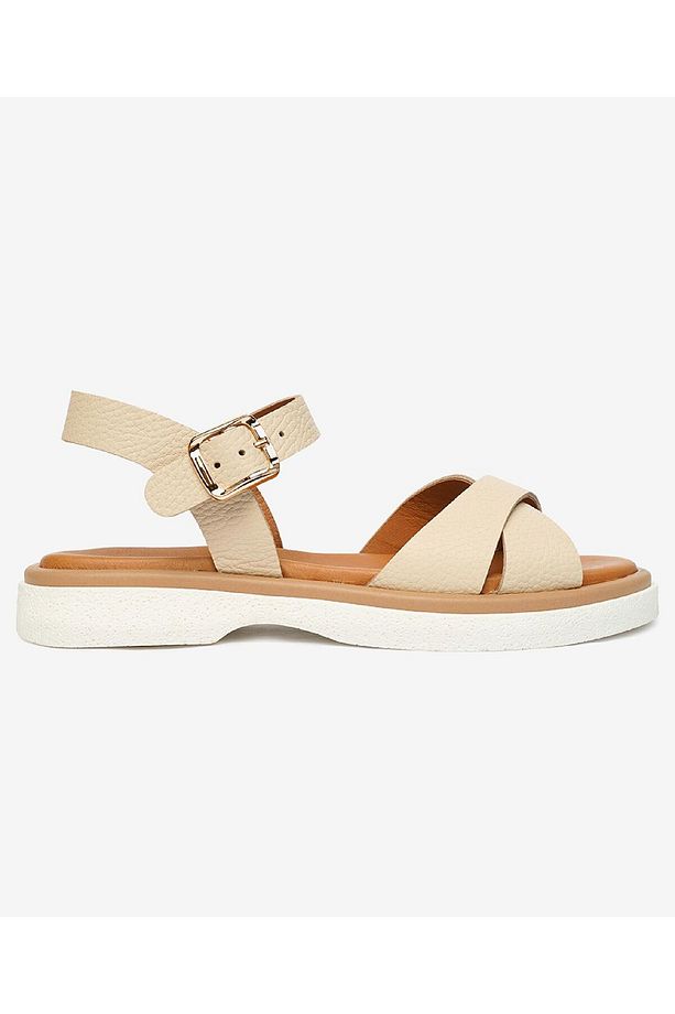 Kadın Bej Hakiki Deri Sandalet 4Y2CS59006 - 2